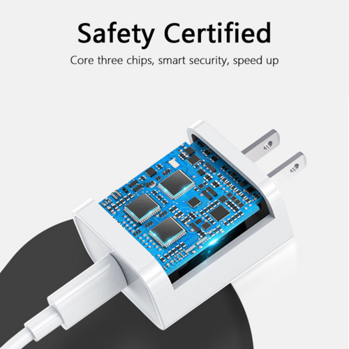 Electronic device with circuit board and safety certification text on a white background