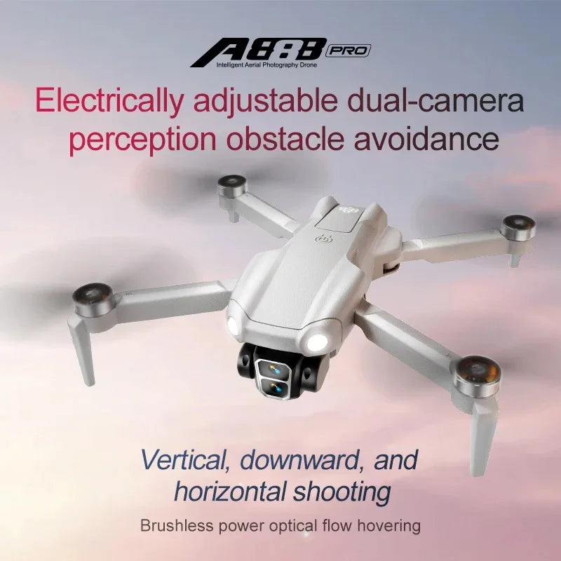 For Genuine A888 Pro Drone 4K Professional ESC Dual Camera Dron Optical Flow Localization 3-Sided Obstacle Avoidance Quadcopter